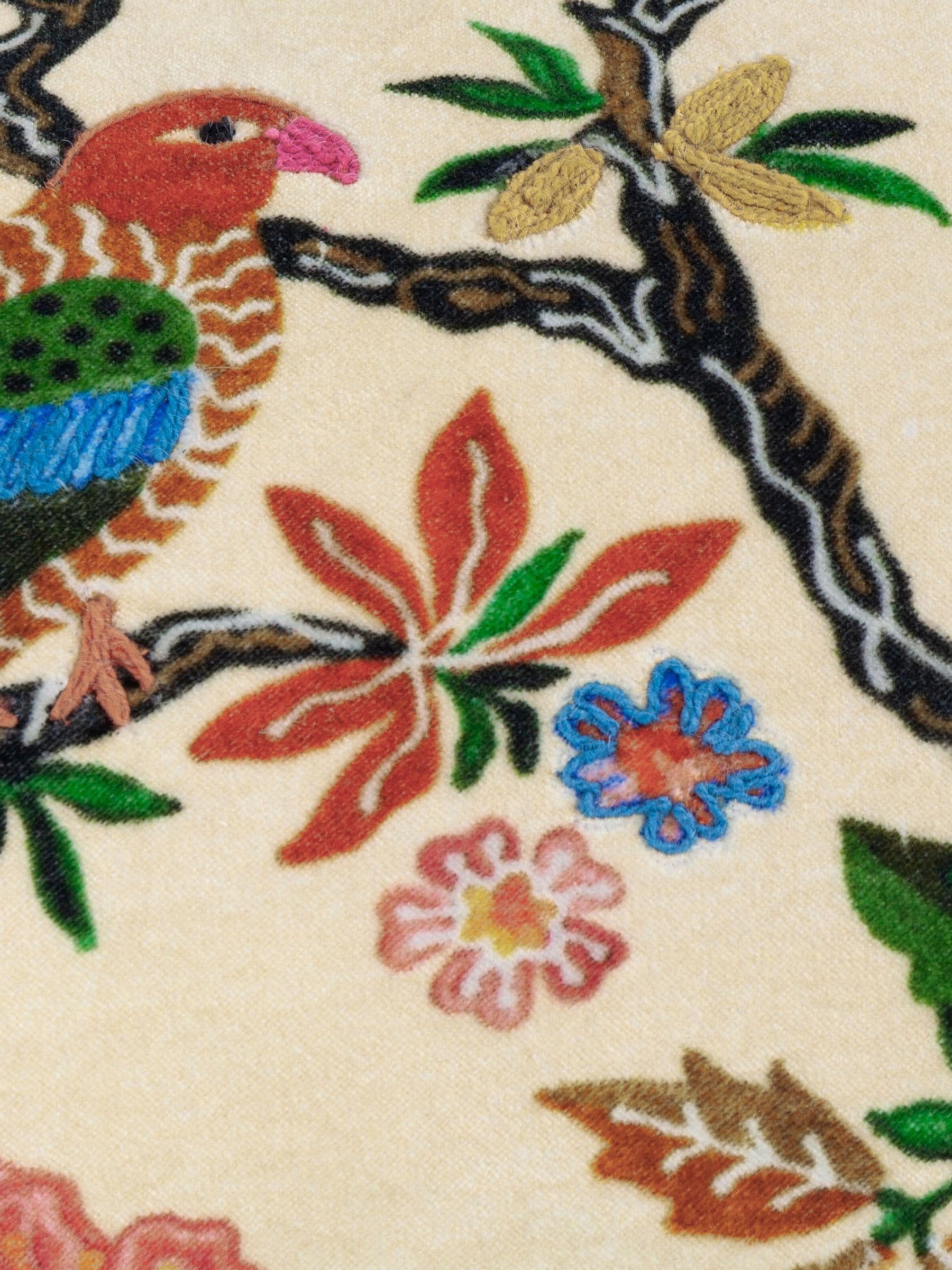 Wylder embroidered bird cushion 50x50cm, UK version