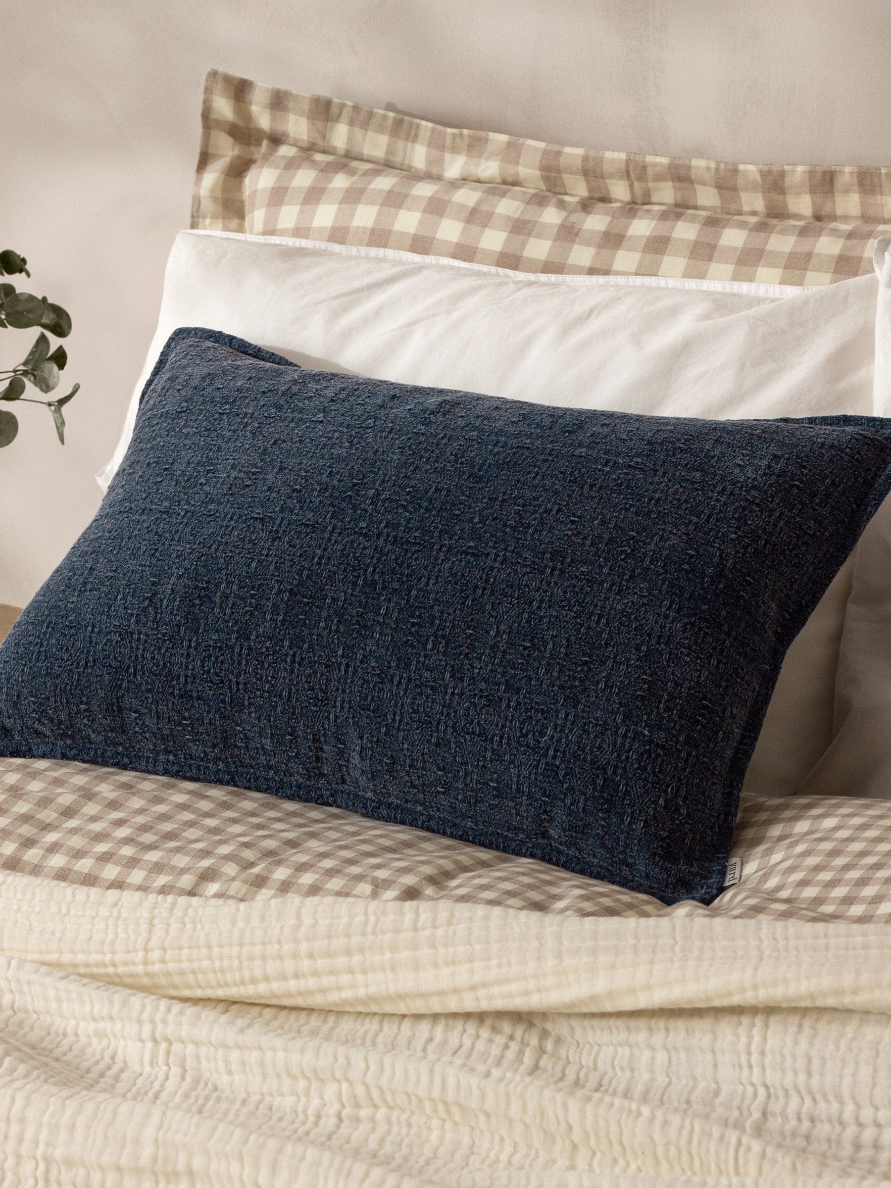 Yard Black Ramas Jacquard Cushion 40 x 60cm