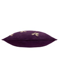 Paoletti Plum Gilded Palms cushion 45cm, imported from the UK