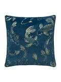 Paoletti Navy Koi Pond cushion 50cm, imported from the UK