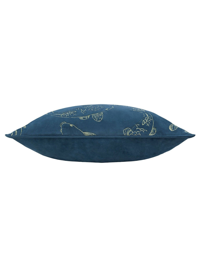 Paoletti Navy Koi Pond cushion 50cm, imported from the UK