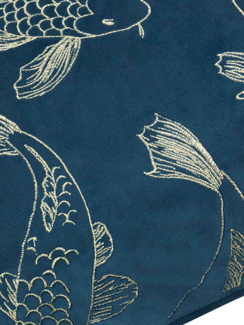 Paoletti Navy Koi Pond cushion 50cm, imported from the UK