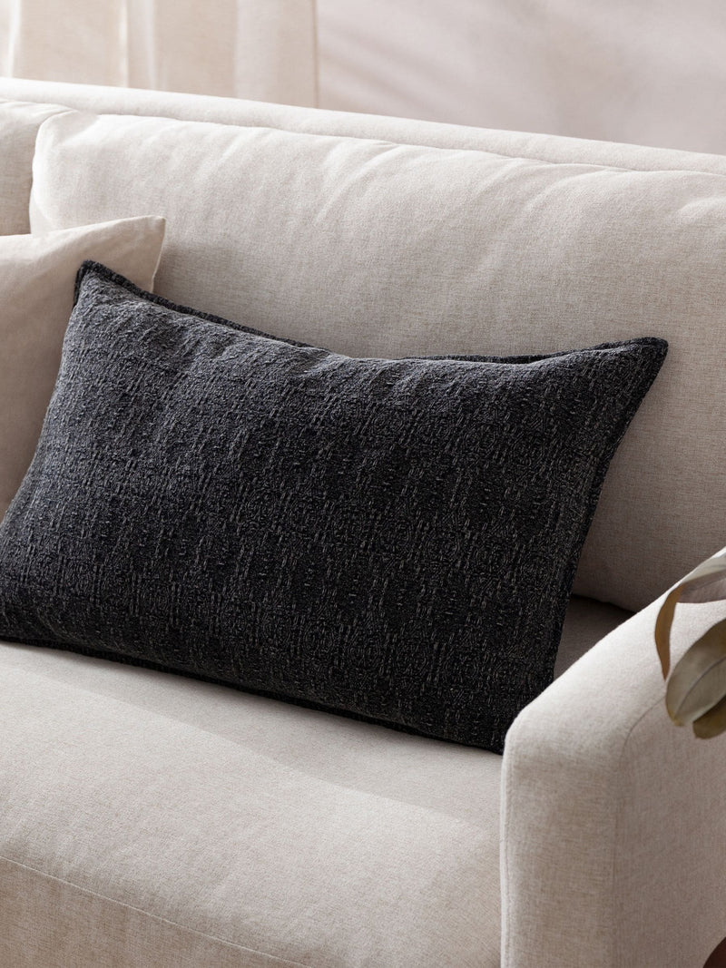 Yard Black Ramas Jacquard Cushion