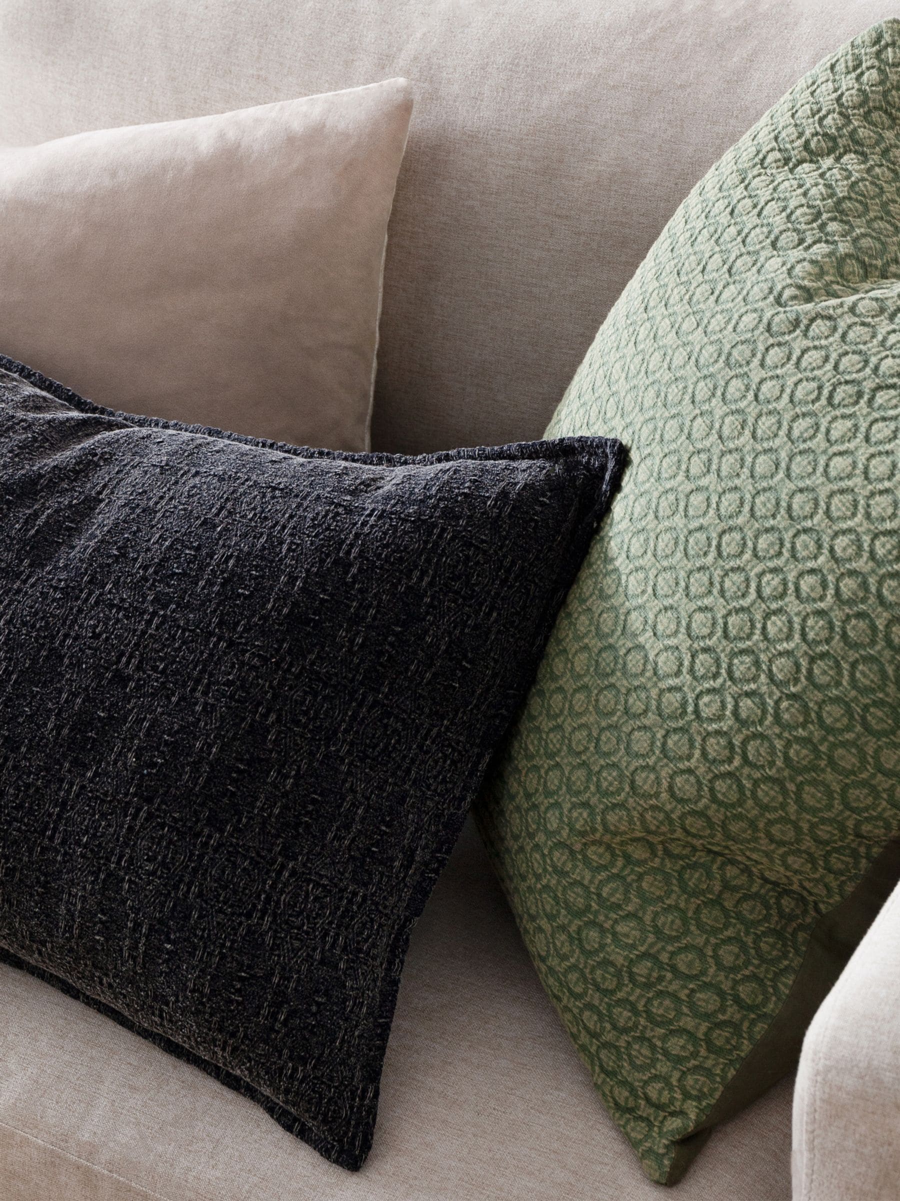 Yard Black Ramas Jacquard Cushion