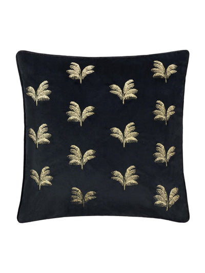 Next Paoletti Black Guilded Palms Cushion 45cm- Buy online at McGrocer