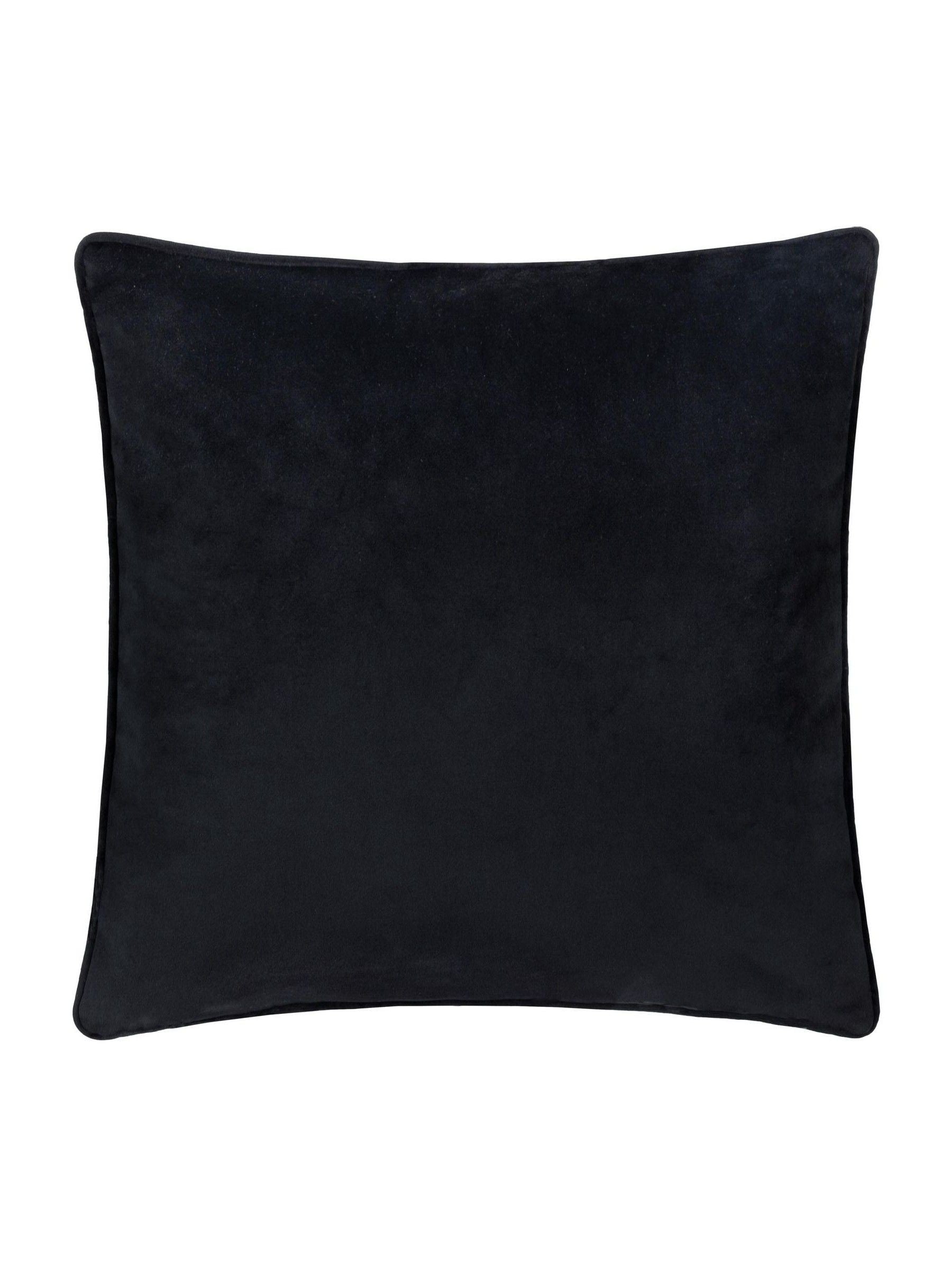 Paoletti black guilded palms cushion velvet metallic embroidery (British brand)