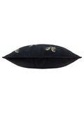 Paoletti black guilded palms cushion velvet metallic embroidery (British brand)