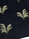 Paoletti black guilded palms cushion velvet metallic embroidery (British brand)