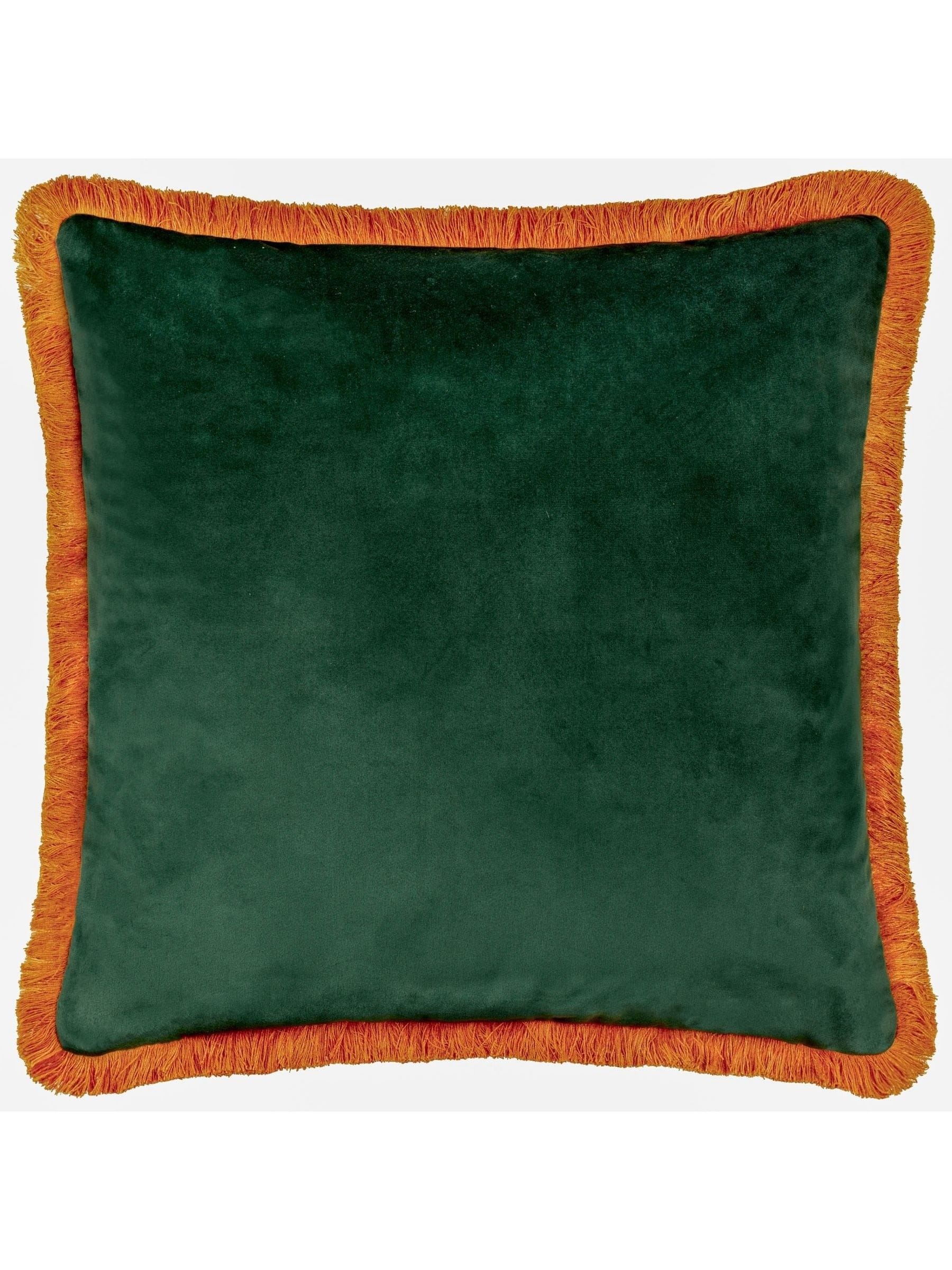 Paoletti Odisha Scene velvet cushion 50cm, imported from the UK