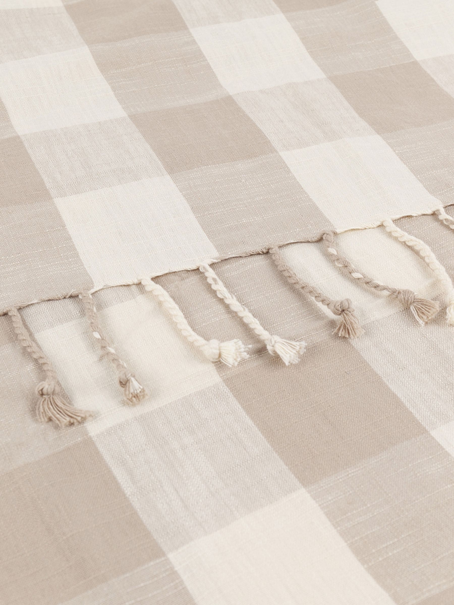 Yard Natural Chesil gingham check throw 170x130cm - British product
