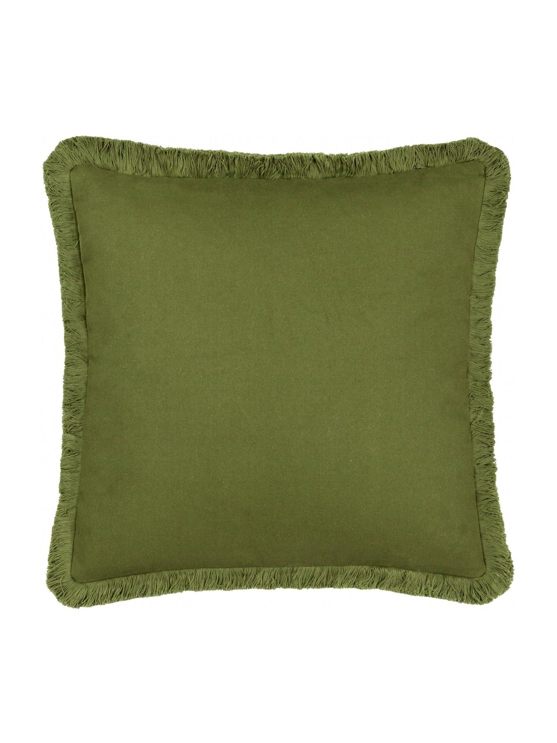 Furn Green Palm Embroidered Cushion 45cm, UK version