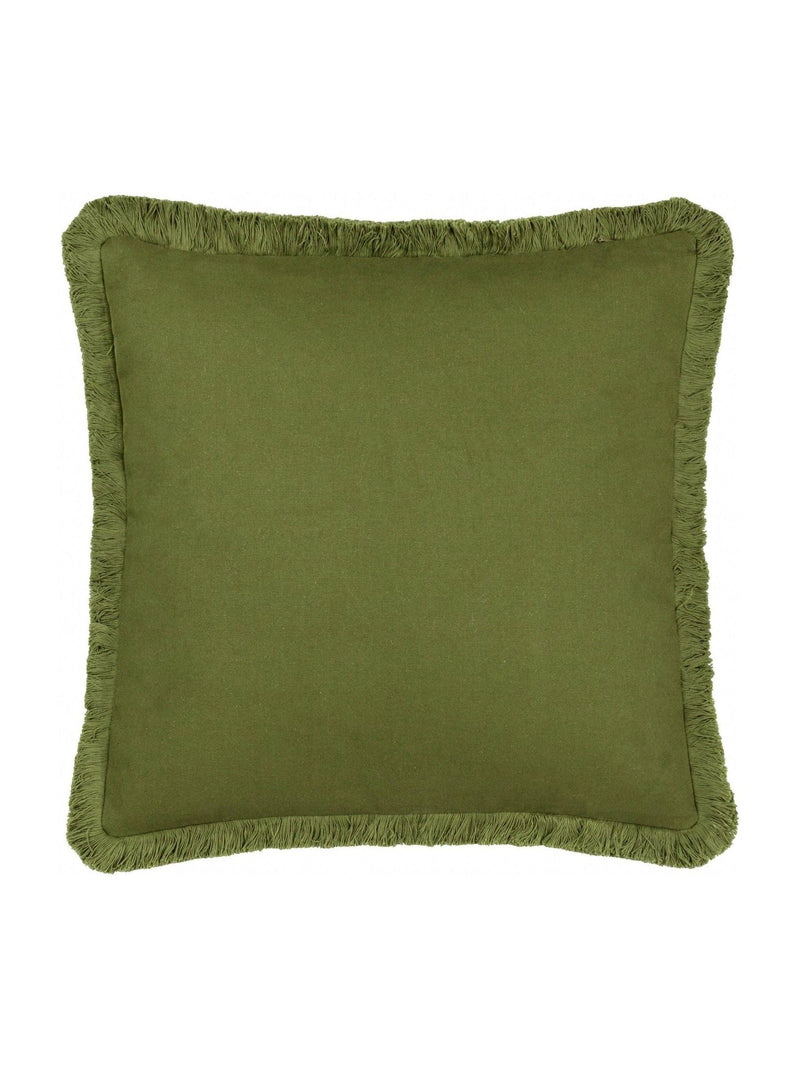 Furn Green Palm Embroidered Cushion 45cm, UK version