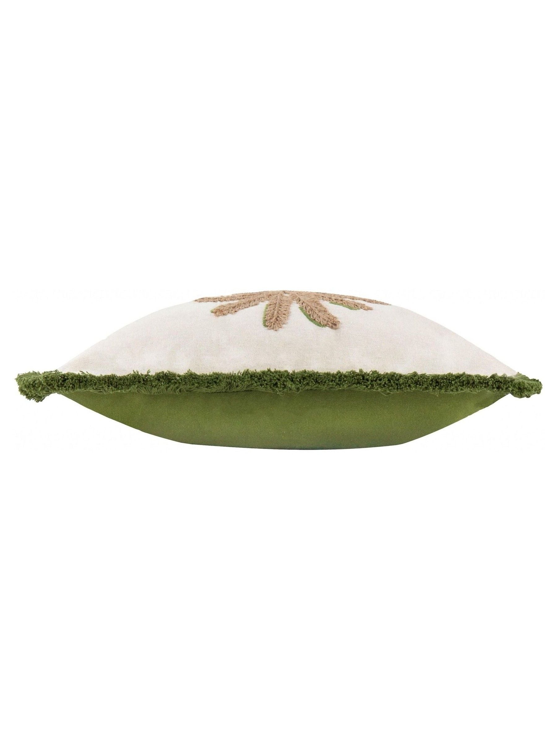 Furn Green Palm Embroidered Cushion 45cm, UK version