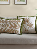Furn Green Palm Embroidered Cushion 45cm, UK version