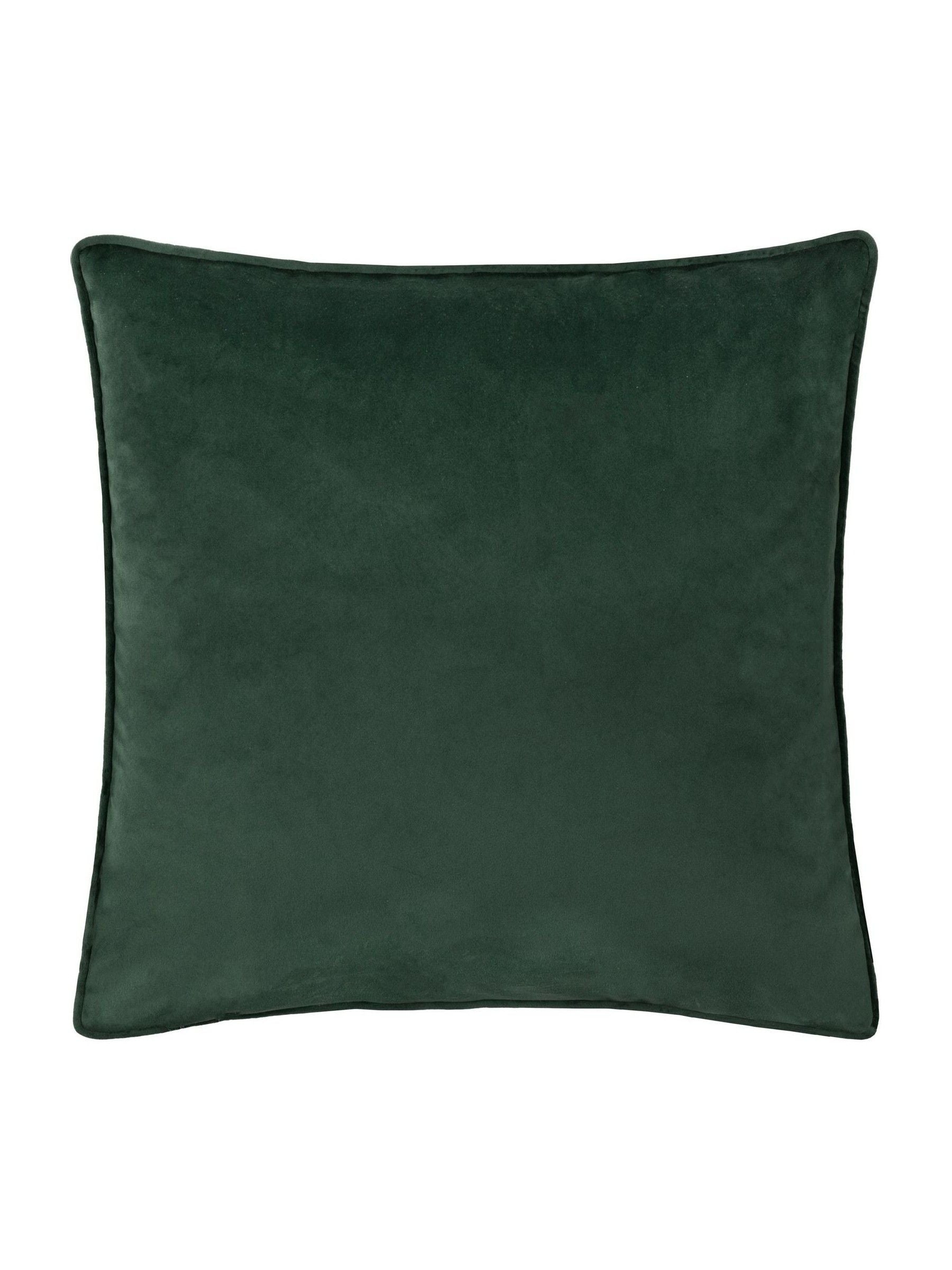 Paoletti emerald Gilded Palms cushion 45cm, imported from the UK