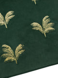 Paoletti emerald Gilded Palms cushion 45cm, imported from the UK