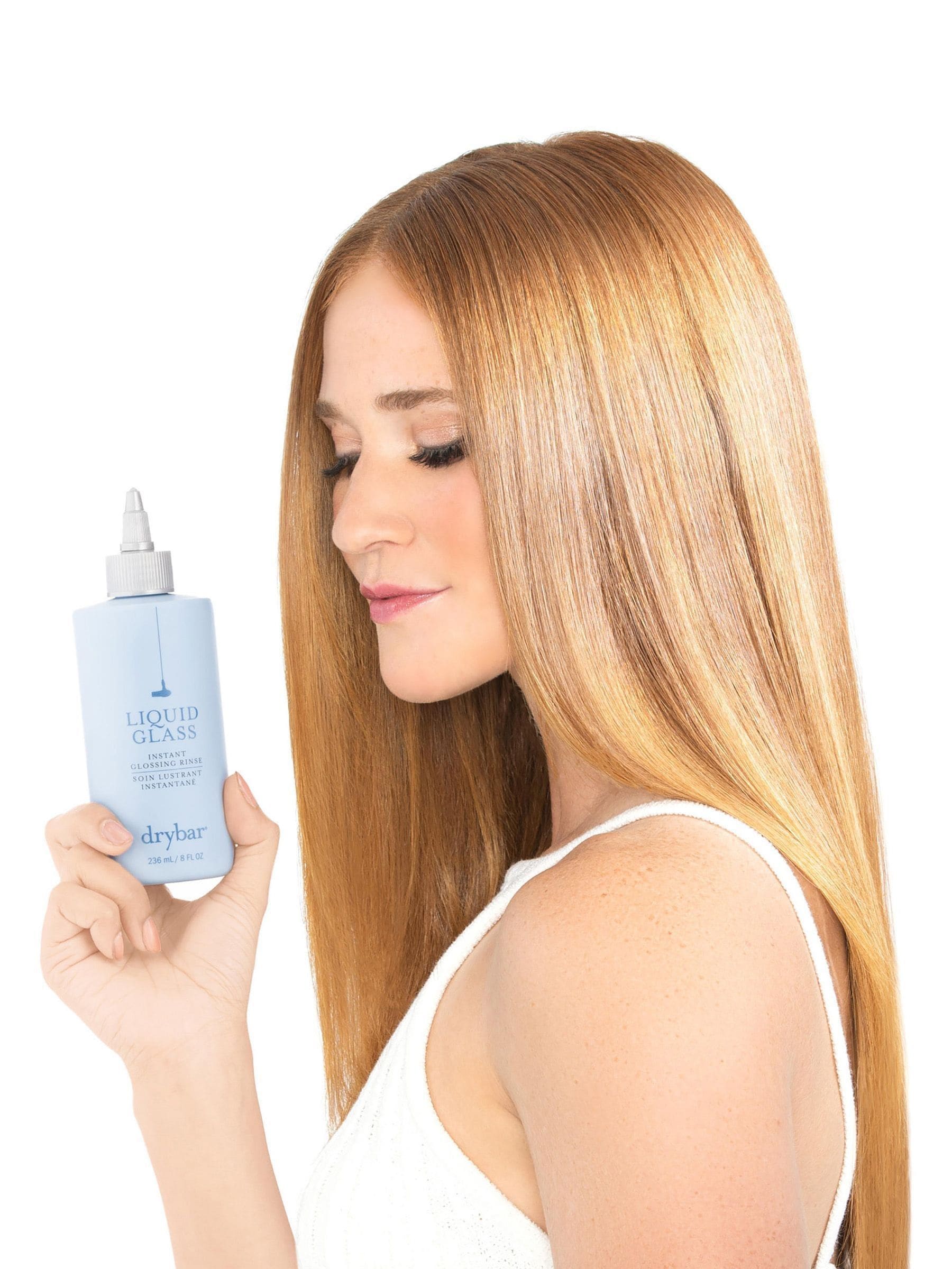 Drybar Liquid Glass glossing rinse haircare, imported from the UK