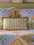 Furn Tropicala multicolour palm printed cushion, imported from the UK