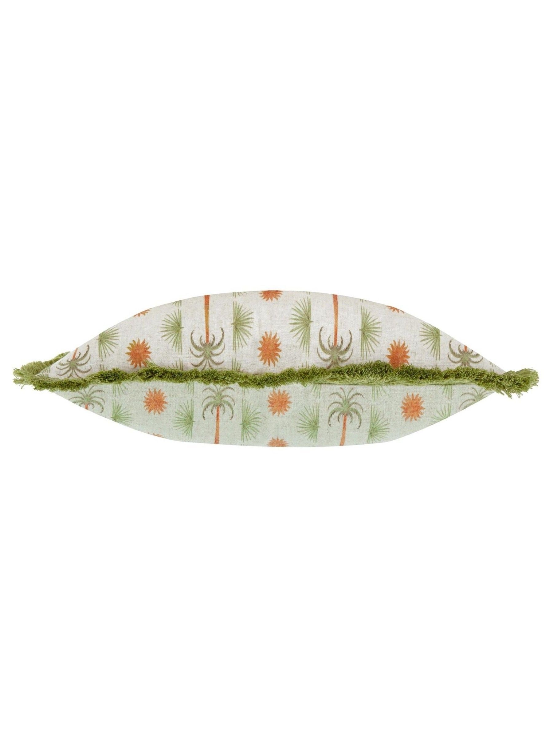 Furn Tropicala multicolour palm printed cushion, imported from the UK
