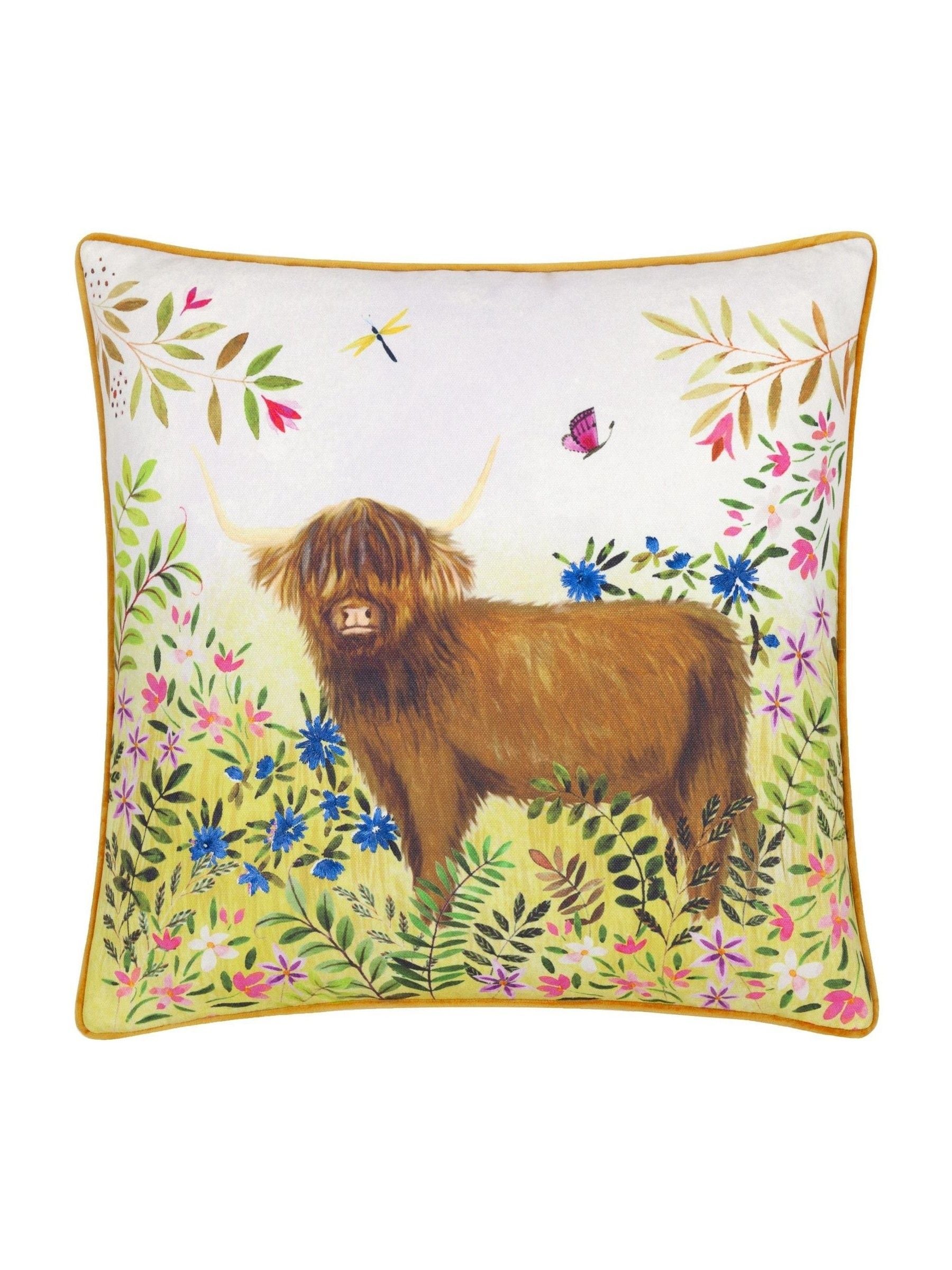 Evans Lichfield Daisy Hill Agnes printed cushion - British product