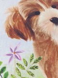 Evans Lichfield Daisy Hill Charlie Cockapoo printed cushion, imported from the UK