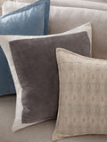 Yard taupe Auden velvet cushion 50cm (British brand)