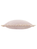 Wylder Solene pink velvet cushion with ruffle trim (British brand)