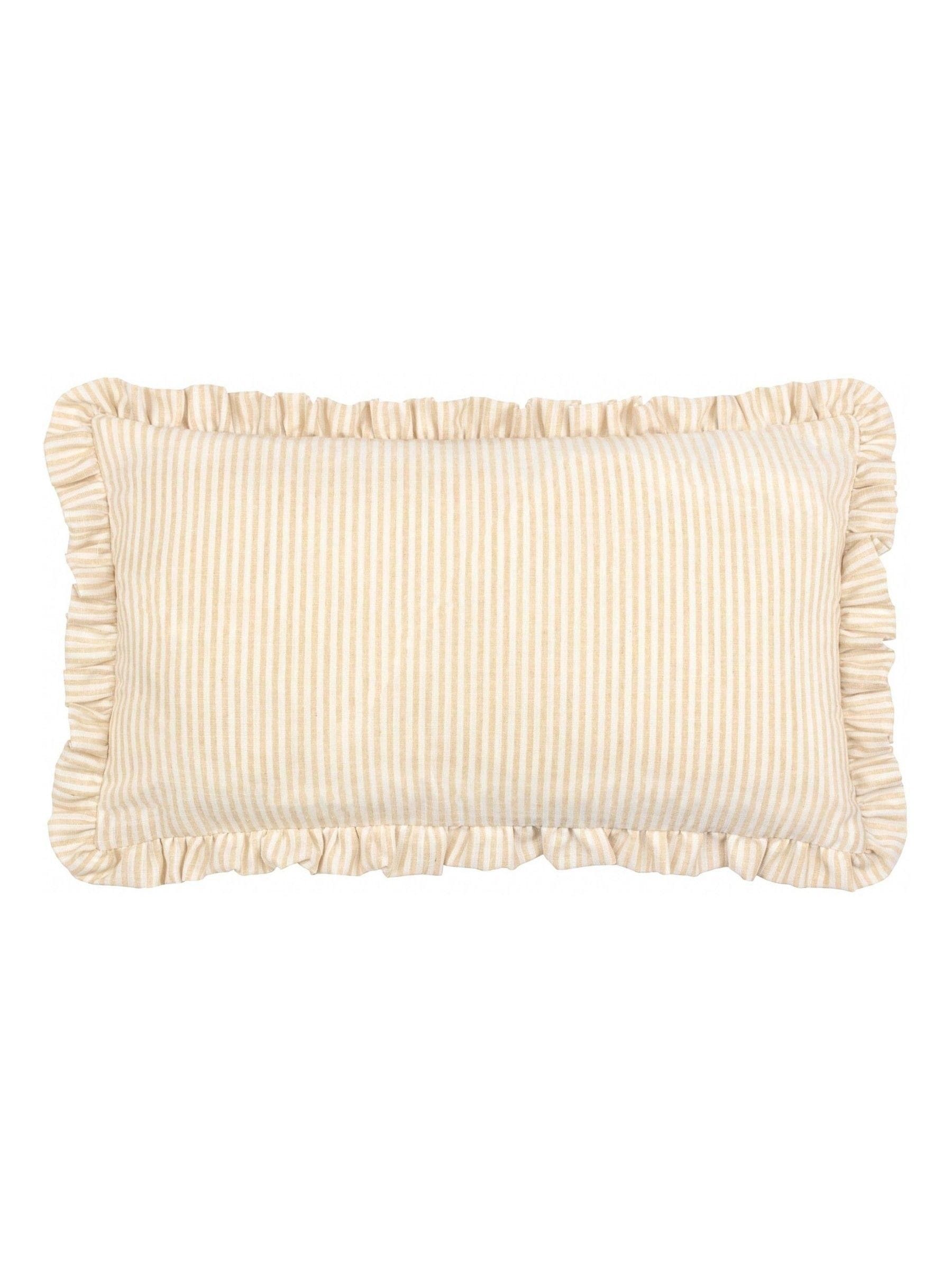 Furn Daises embroidered ruffle cushion 30x50cm UK version