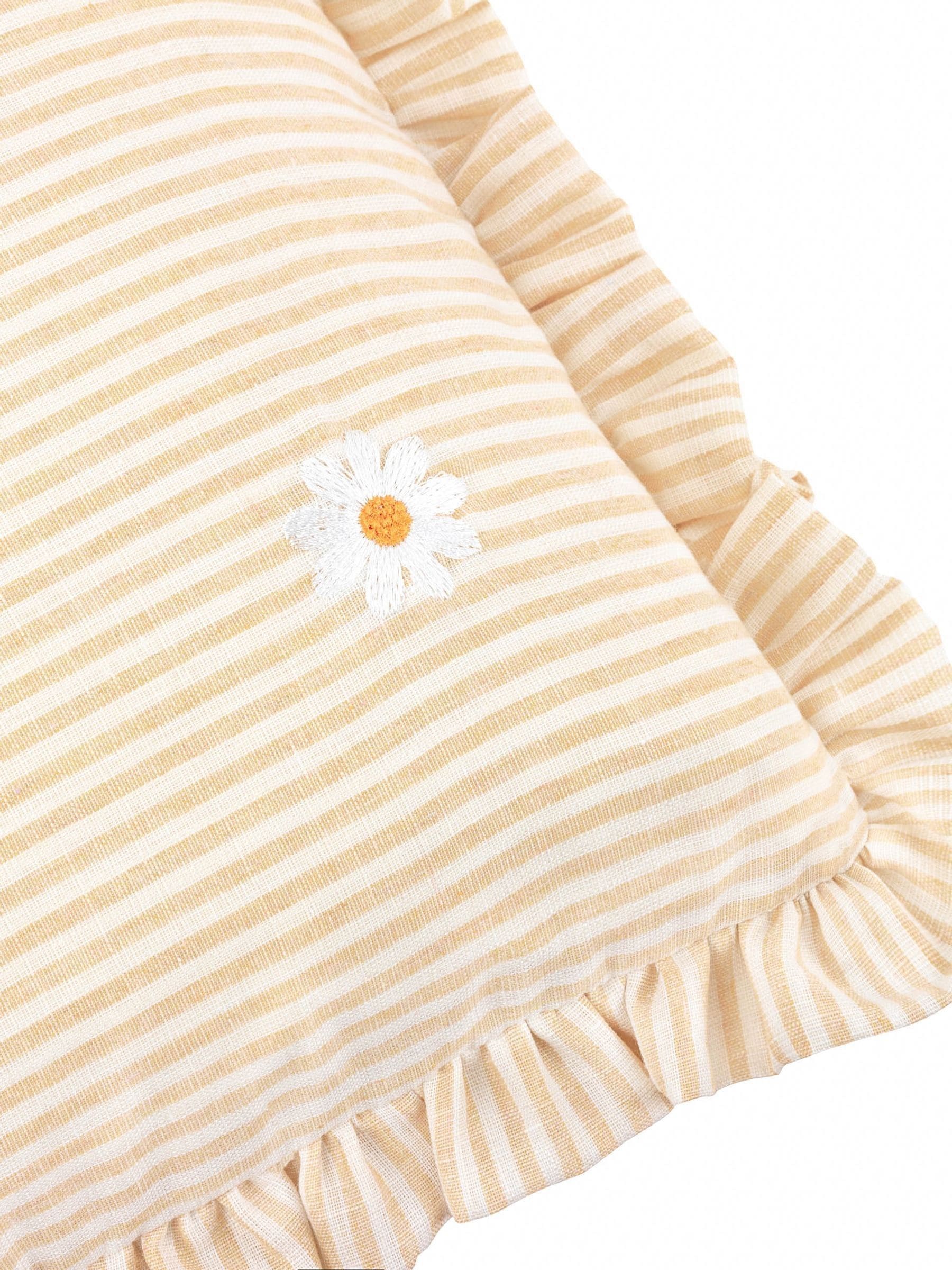Furn Daises embroidered ruffle cushion 30x50cm UK version