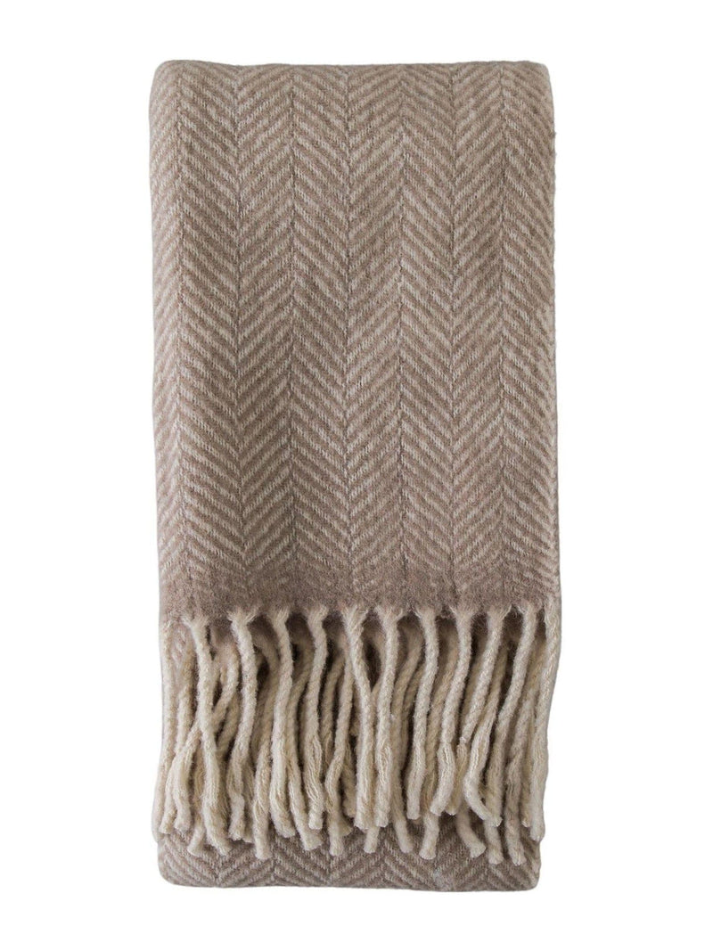 Gallery Home wool throw herringbone design, imported from the UK