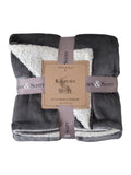 Gallery Home grey sterling sherpa throw 200x140cm - British product