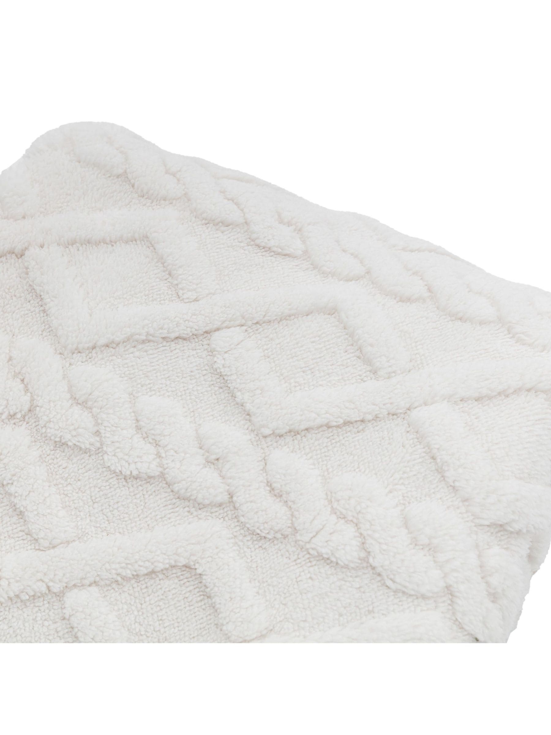 Gallery Home cable knit throw cream texture - British product