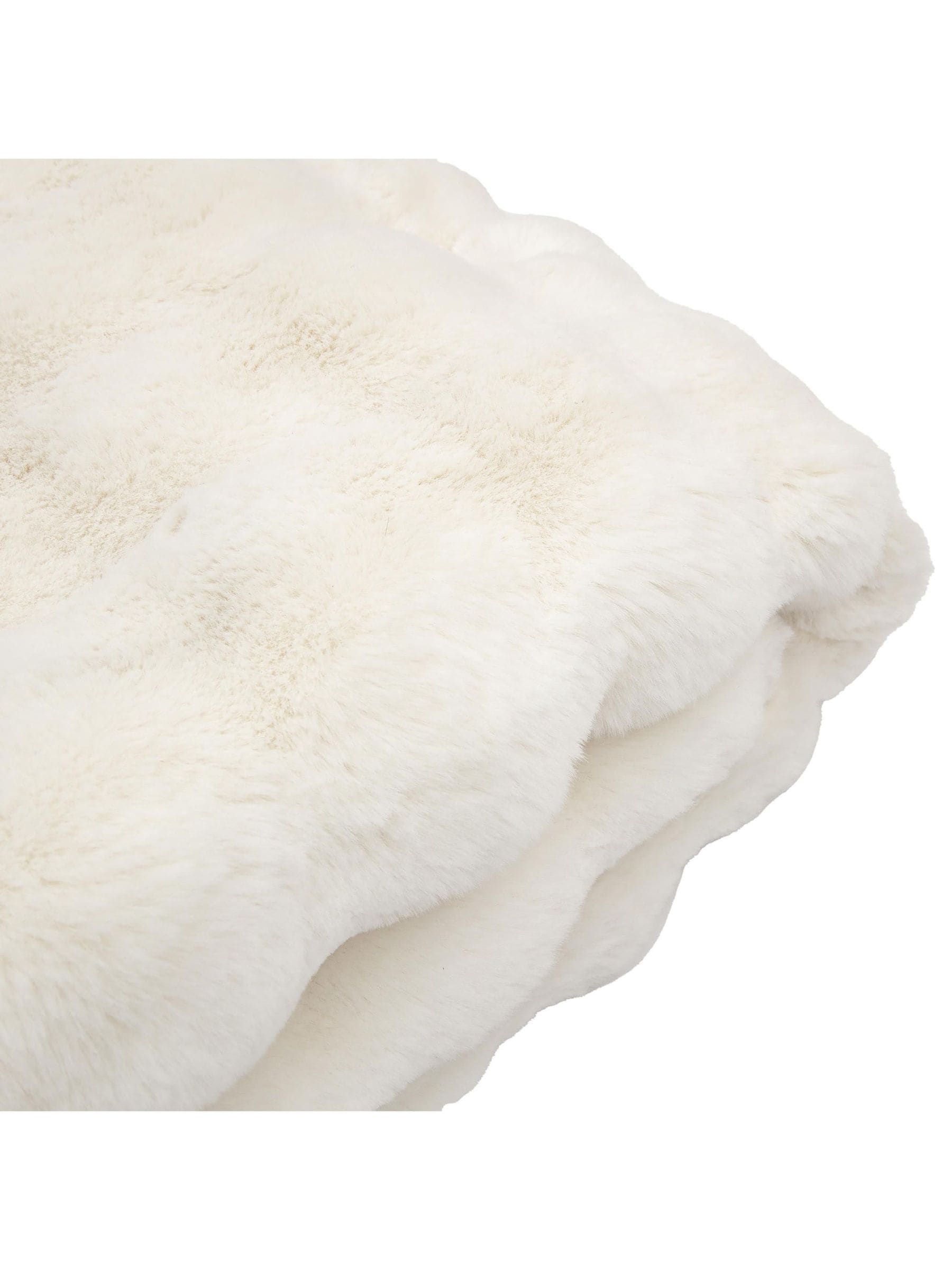 Gallery Home cream marshmallow rabbit fur throw 200x130cm (British brand)