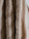 Gallery Home brown chevron faux fur throw 200x130cm, UK version