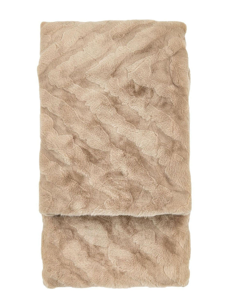 Gallery Home brown chevron faux fur throw 200x130cm, UK version