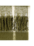 Gallery Home green poly check throw 200x130cm, imported from the UK