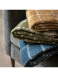 Gallery Home green poly check throw 200x130cm, imported from the UK