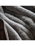 Gallery Home grey roscose faux fur throw 200cm x 130cm (British brand)