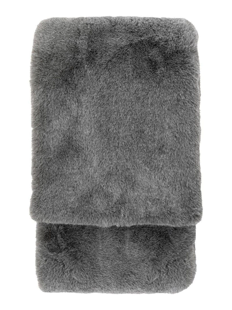 Gallery Home grey roscose faux fur throw 200cm x 130cm (British brand)