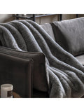 Gallery Home grey roscose faux fur throw 200cm x 130cm (British brand)