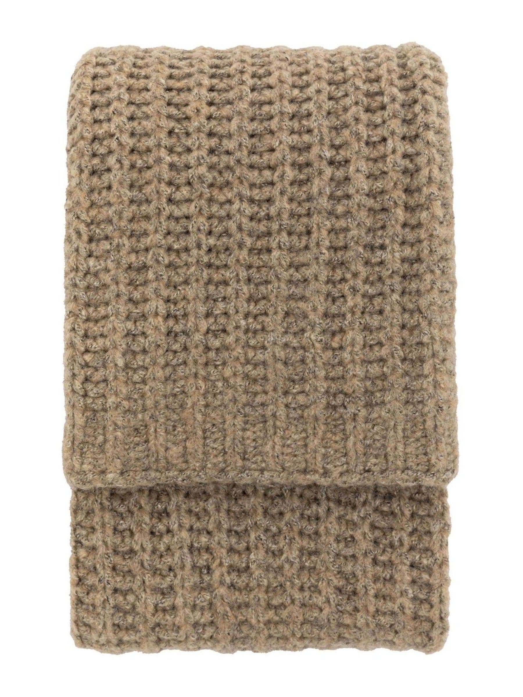 Gallery Home brown luxury melange knit throw 130x200cm, imported from the UK