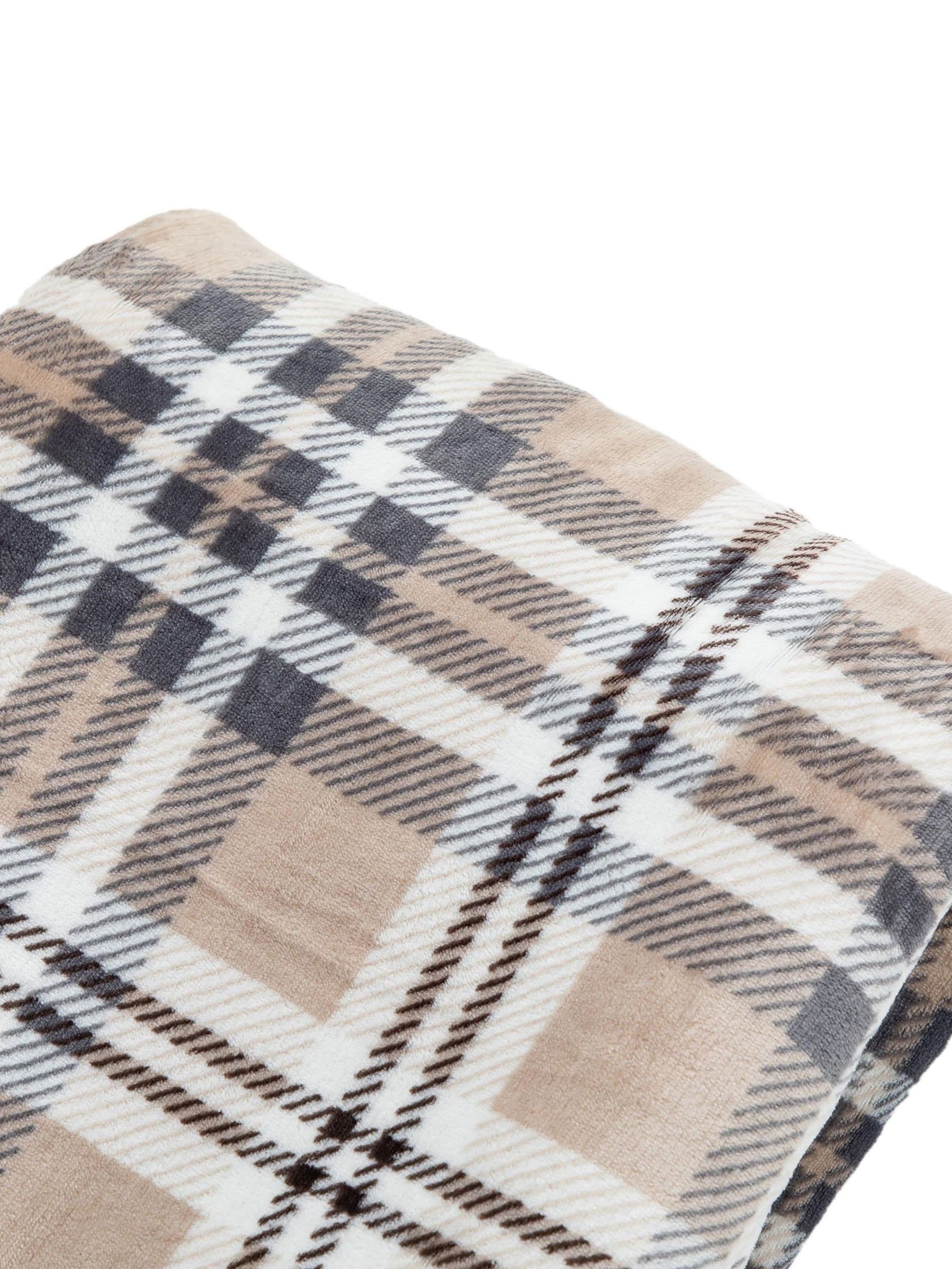 Gallery Home tartan sherpa throw 200x152cm - British product