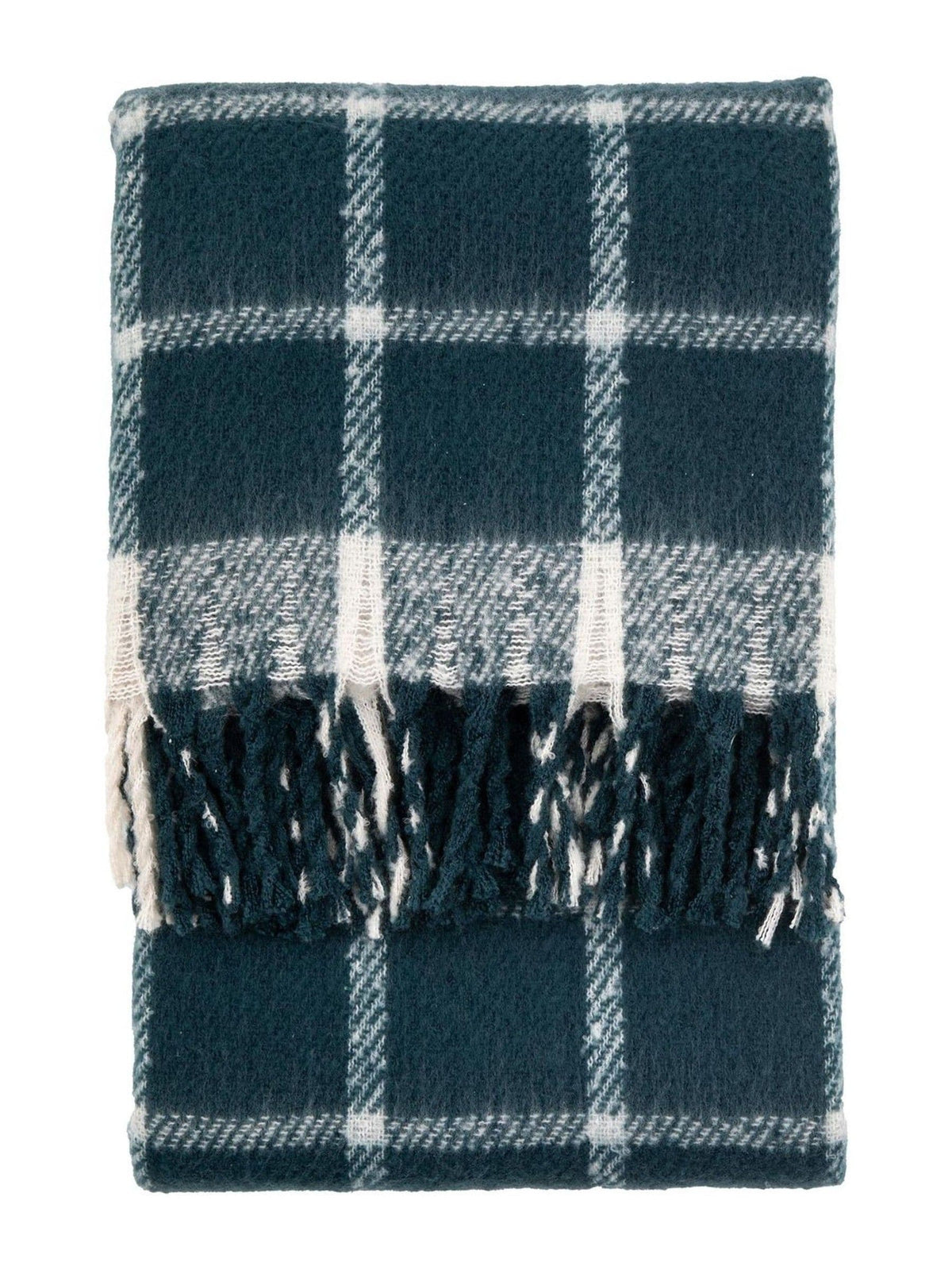 Gallery Home blue check throw 130x200cm - British product