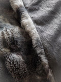 Gallery Home grey marshmallow marble rabbit faux fur throw, UK version