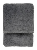 Gallery Home grey teddy fleece throw 200cm, UK version