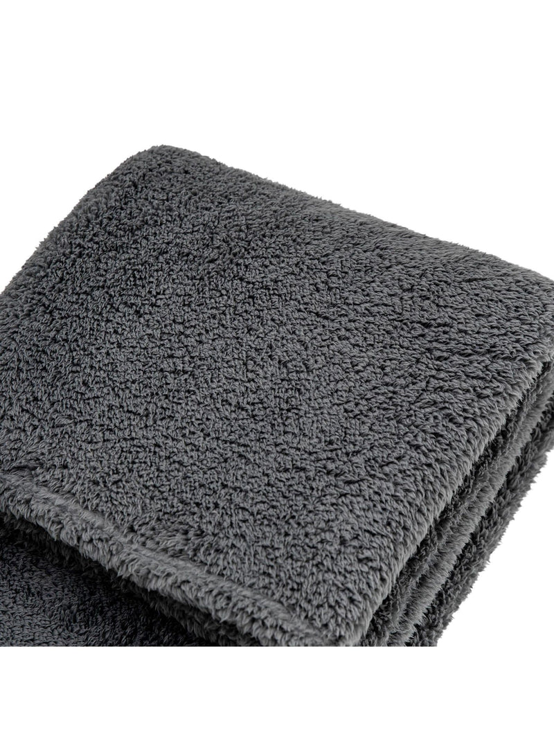 Gallery Home grey teddy fleece throw 200cm, UK version