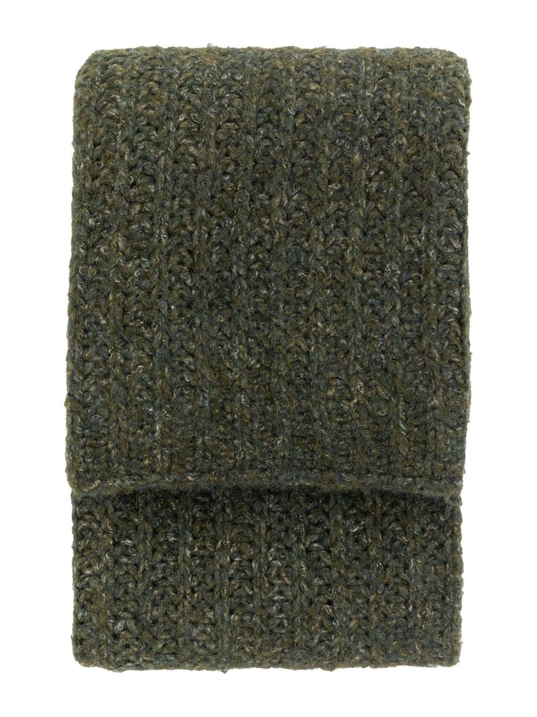 Gallery Home green melange knit throw 130x200cm (British brand)