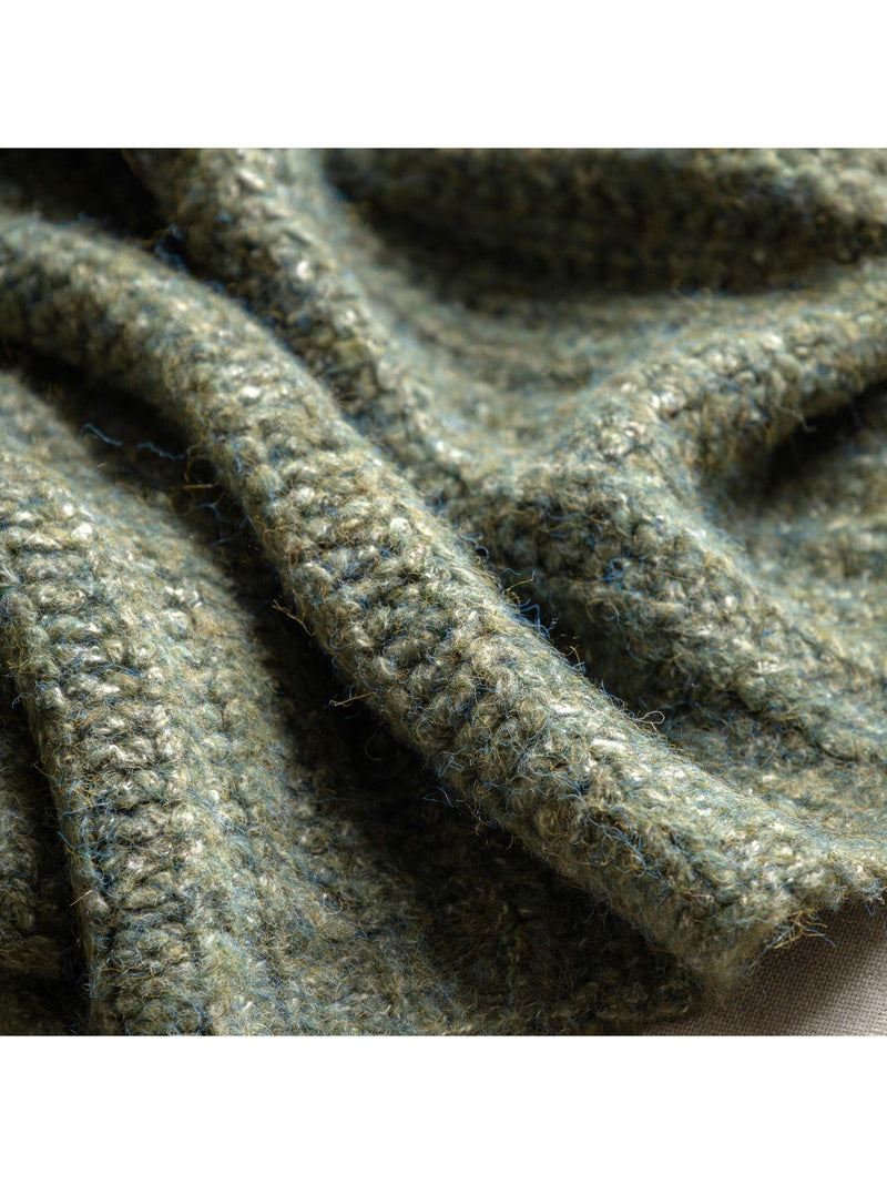 Gallery Home green melange knit throw 130x200cm (British brand)