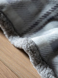 Gallery Home grey tartan sherpa throw blanket, UK version