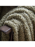 Gallery Home Green Teddy Fleece Throw - British product